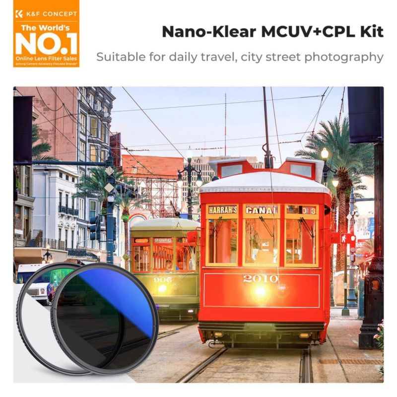 Kit de filtros K&F CONCEPT 58 mm UV CPL
