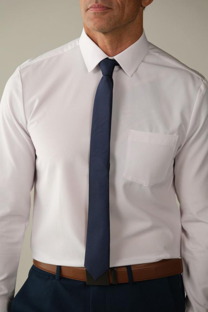 Camisa &COLLAR Slim Fit Blanca con Stretch y Sin Arrugas