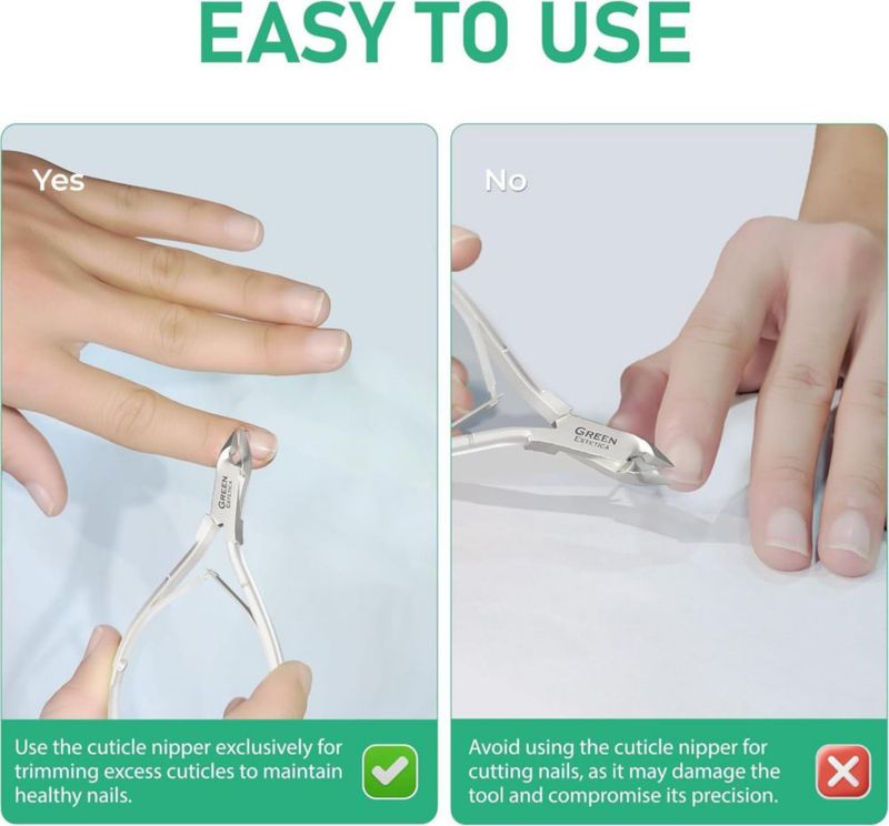 Cortauñas para cutículas GREEN ESTETICA Acero Inoxidable