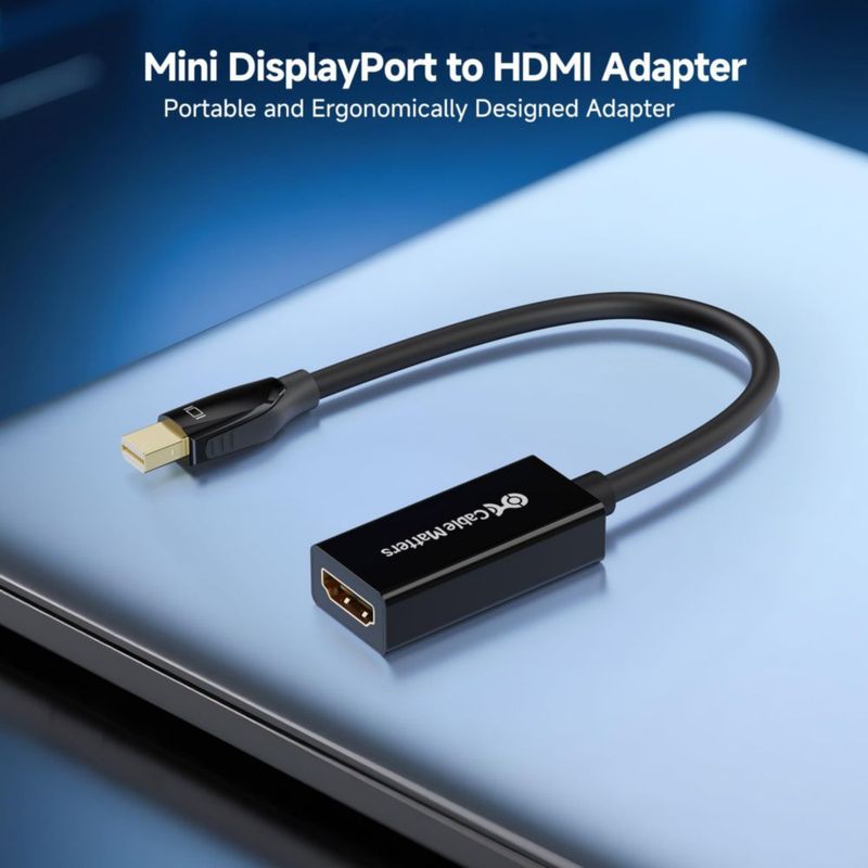 Adaptador Mini DP a HDMI Cable Matters Negro