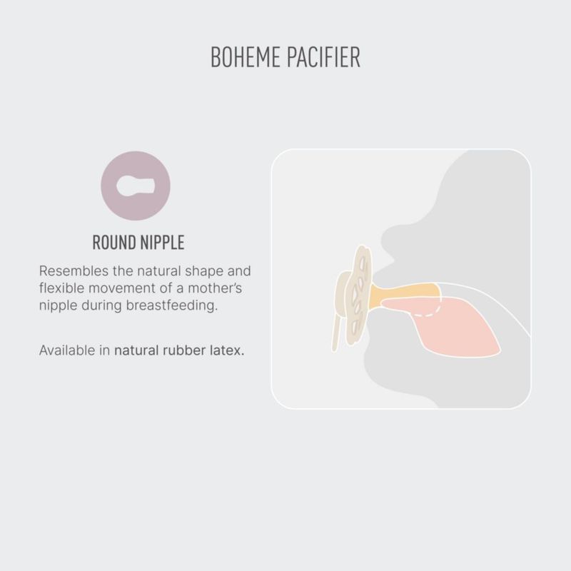 Chupete Bibs Boheme Glow Pack 2 (Talla 2 6‑18 meses)