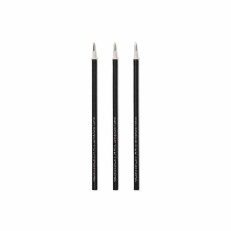 Recarga de bolígrafo Legami 13 cm negro 07 mm (paquete de 3)