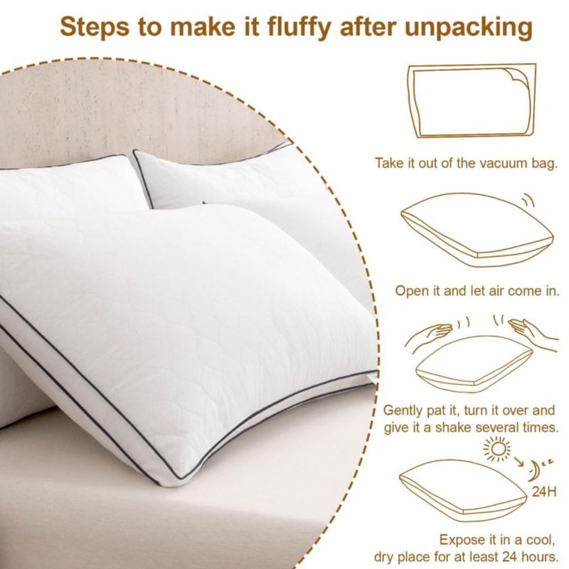 Almohadas BEDTOVA Estándar 4‑piezas Duro/Suave