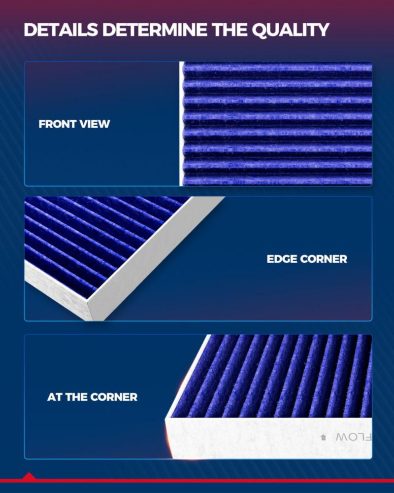 Filtro de aire de cabina KAX 22 cm x 19 cm x 3 cm HEPA para Subaru