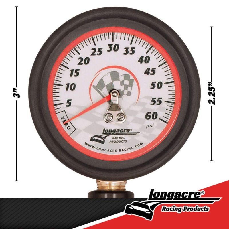 Manómetro de Neumáticos Longacre 6 cm 0‑60 PSI