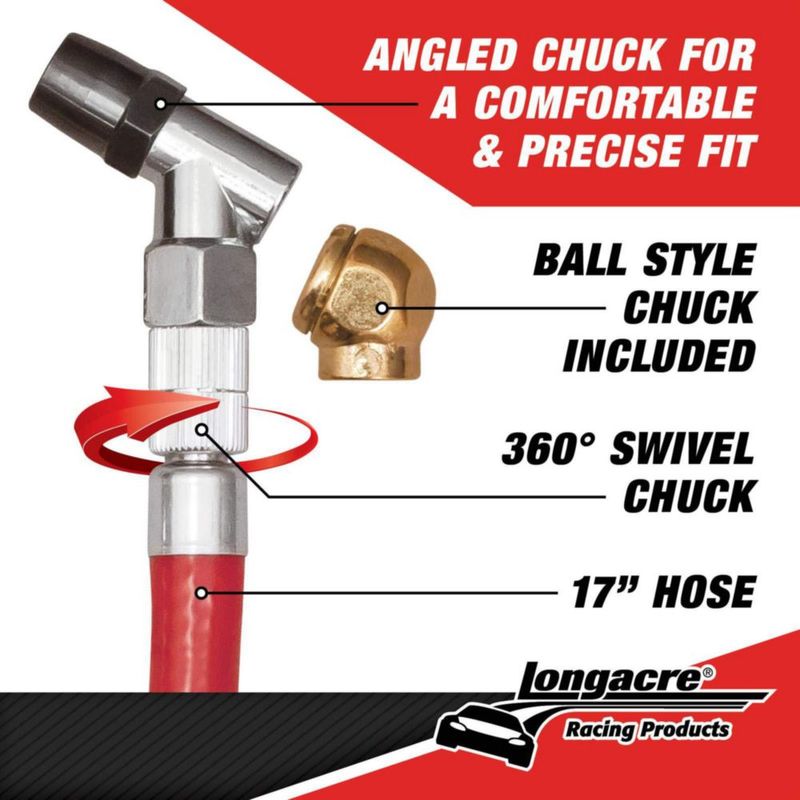 Manómetro de Neumáticos Longacre 6 cm 0‑60 PSI