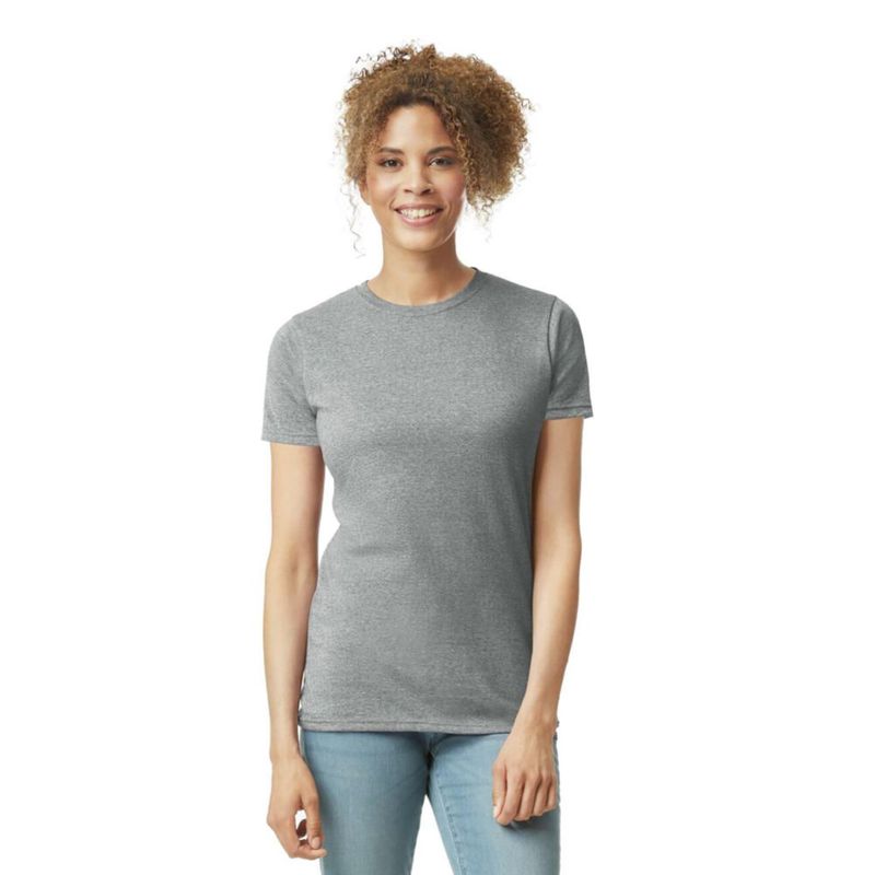 Camiseta Gildan G64000L Gris Deportivo Pack de 2 Talla Grande