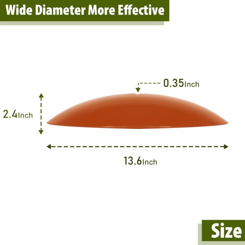 Cobertura de sombra para comedero de colibríes andergi 33 cm terracota – 1 unidad