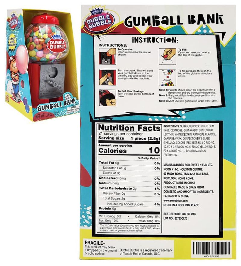 Banco de Chicles Giratorio The Dreidel Company 27 cm Variado