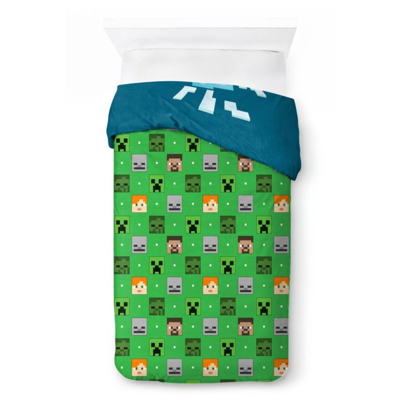 Juego de 2 piezas: Funda de edredón Jay Franco Twin Minecraft azul