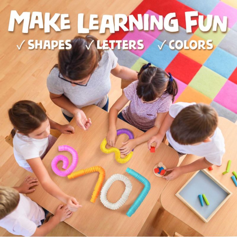 BUNMO Pop Tubes Pack de 6 Juguetes Sensoriales para Niños de 3 Años en Adelante
