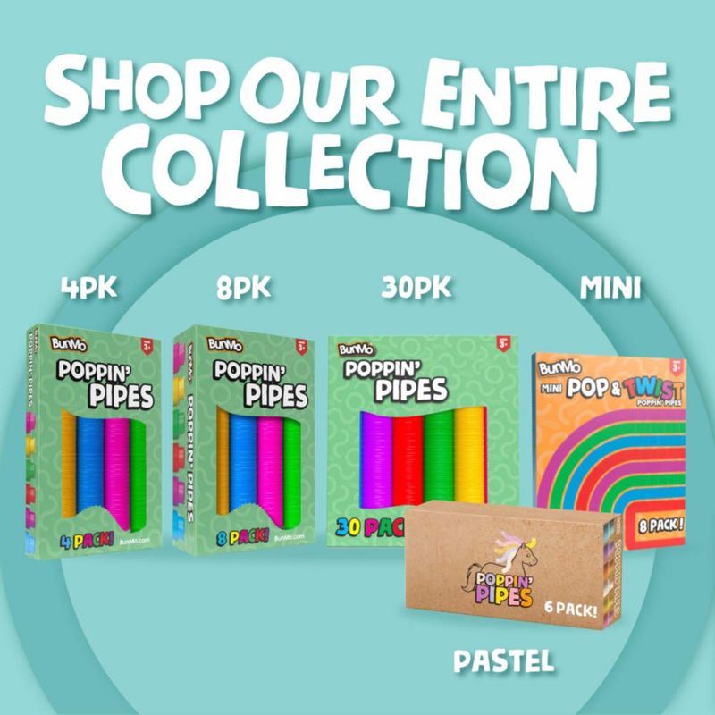 BUNMO Pop Tubes Pack de 6 Juguetes Sensoriales para Niños de 3 Años en Adelante