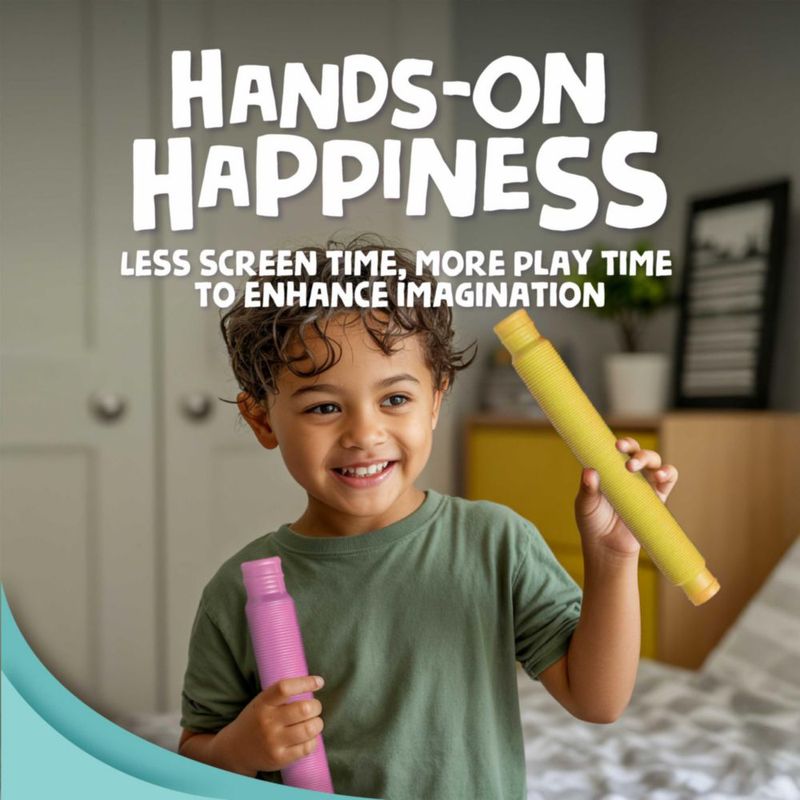 BUNMO Pop Tubes Pack de 6 Juguetes Sensoriales para Niños de 3 Años en Adelante
