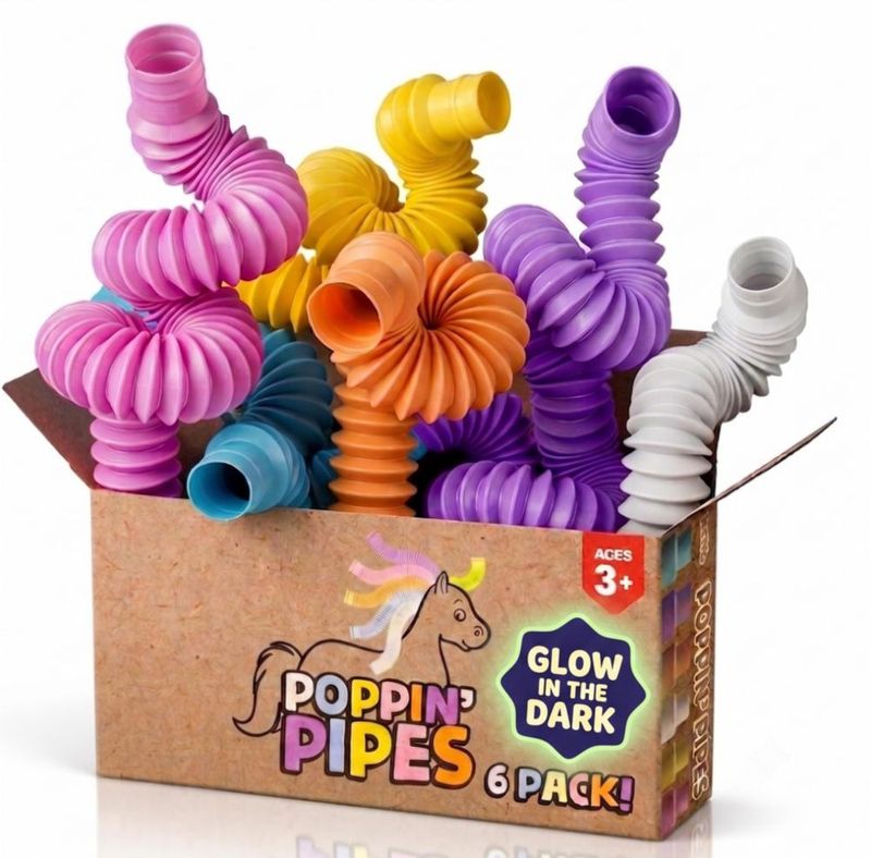 BUNMO Pop Tubes Pack de 6 Juguetes Sensoriales para Niños de 3 Años en Adelante