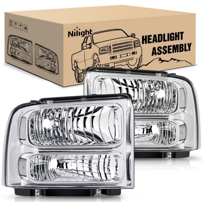 Conjunto de faros Nilight F250/F350/F450/F550 cromo