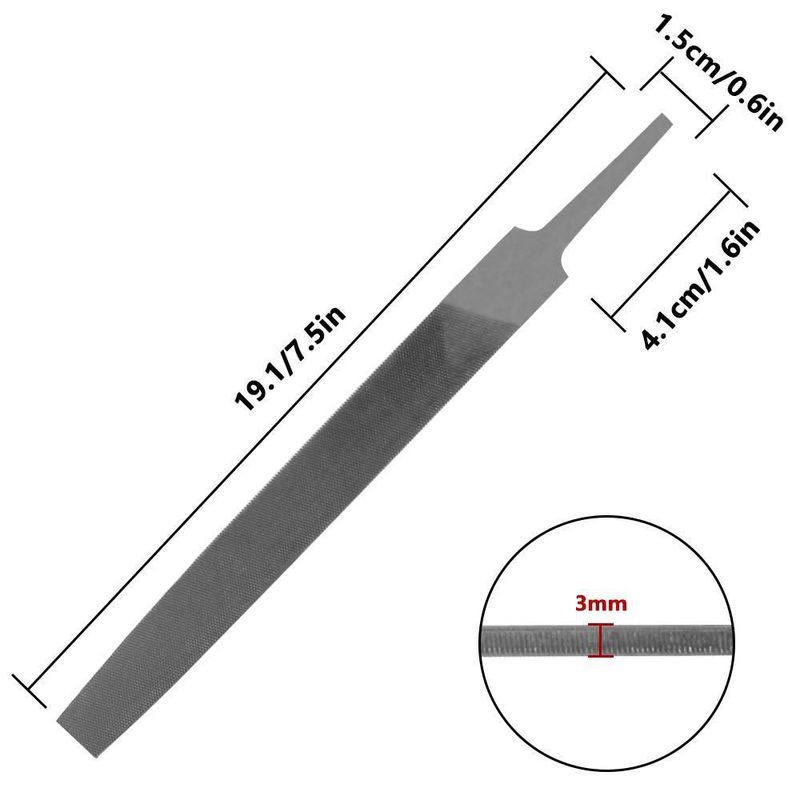 Lima KALIM plana de 15 cm de corte doble en acero 6\"