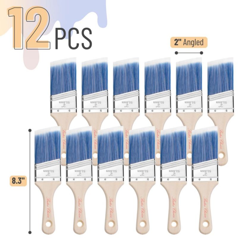 Pincel de pintura Bates Choice 5 cm 12 piezas con mango de madera