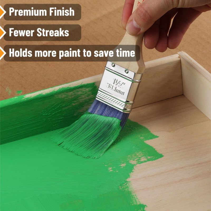 Pincel de pintura Bates Choice 5 cm 12 piezas con mango de madera