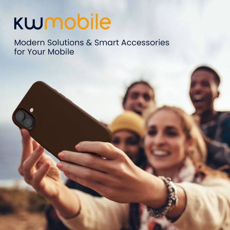 Funda kwmobile para iPhone 17 de TPU silicona color chocolate
