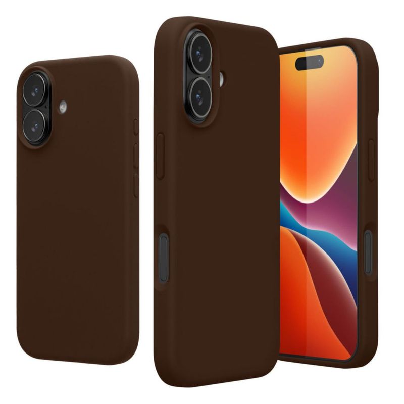 Funda kwmobile para iPhone 17 de TPU silicona color chocolate
