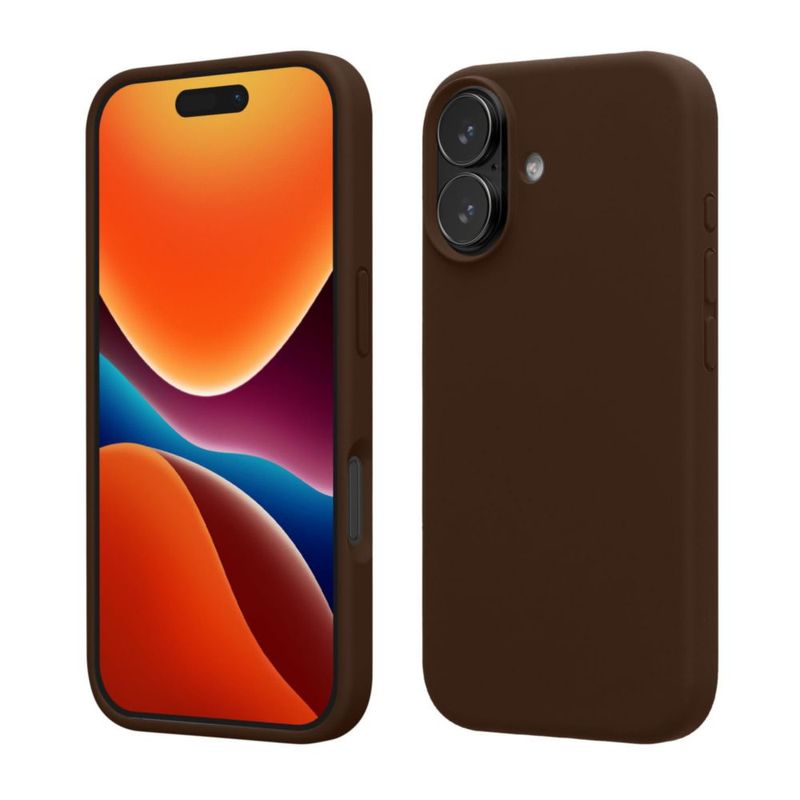 Funda kwmobile para iPhone 17 de TPU silicona color chocolate