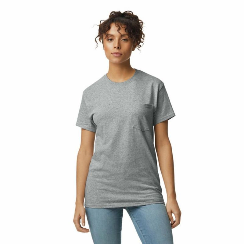 Camiseta Gildan G2300 Pack de 2 Gris Deportivo Talla Grande