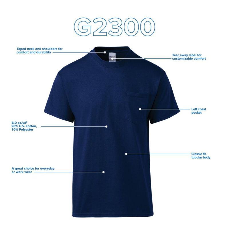 Camiseta Gildan G2300 Pack de 2 Gris Deportivo Talla Grande