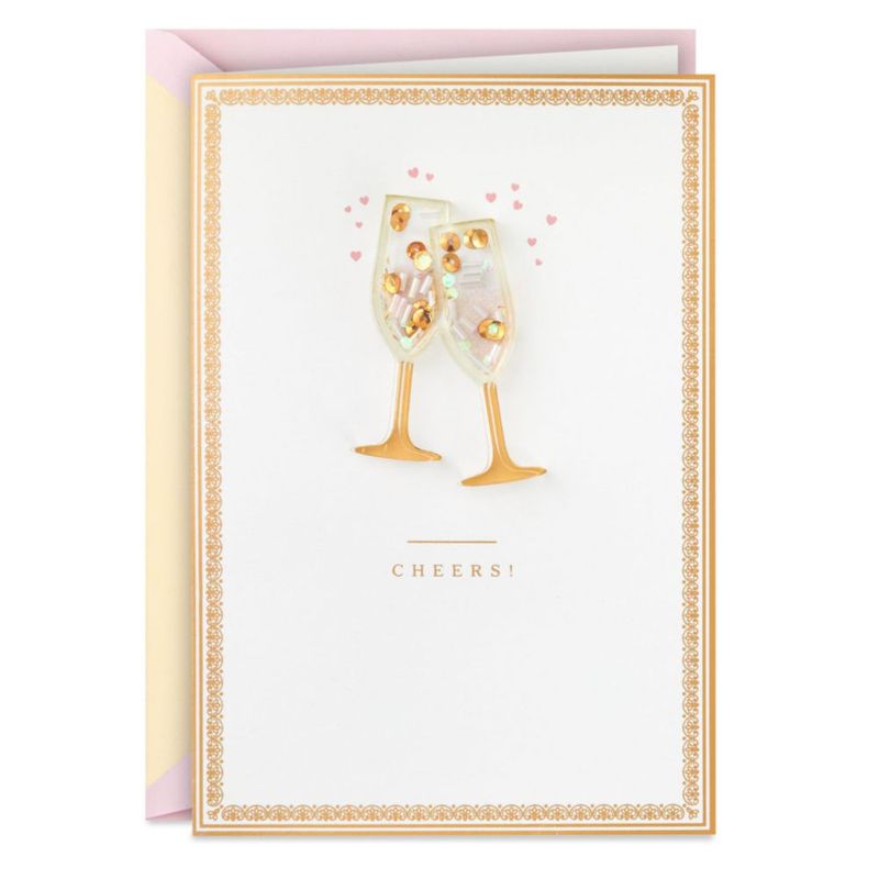 Tarjeta de felicitación Hallmark 13 cm Brindis de Champán