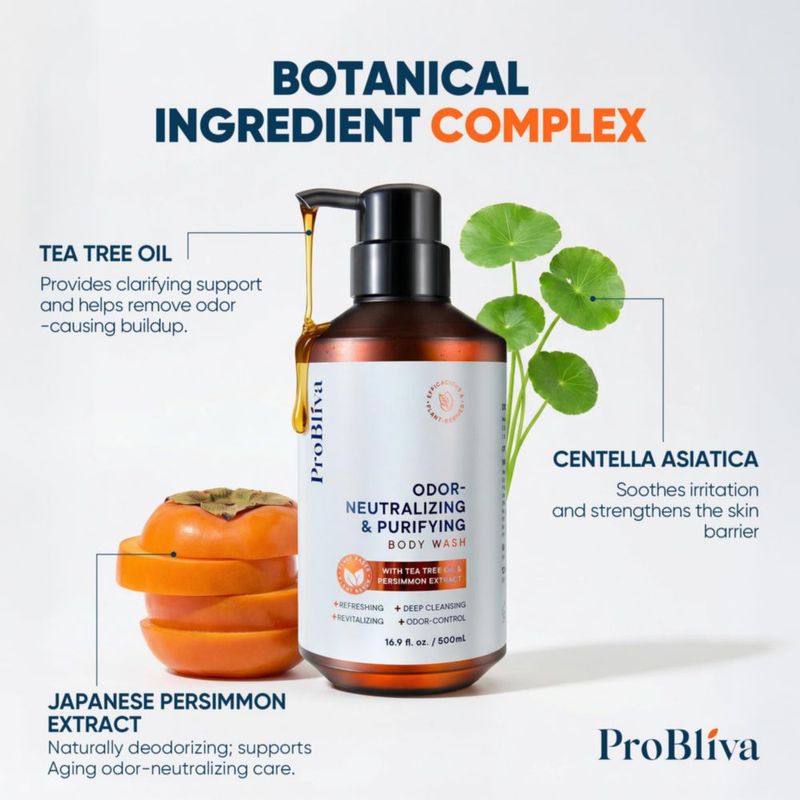 Gel de Ducha ProBliva Pack 2 de 500 ml Control de Olores con Árbol de Té