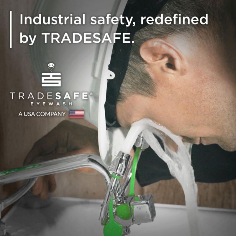 Estación de lavado de ojos TRADESAFE de montaje en grifo – aprobada por OSHA