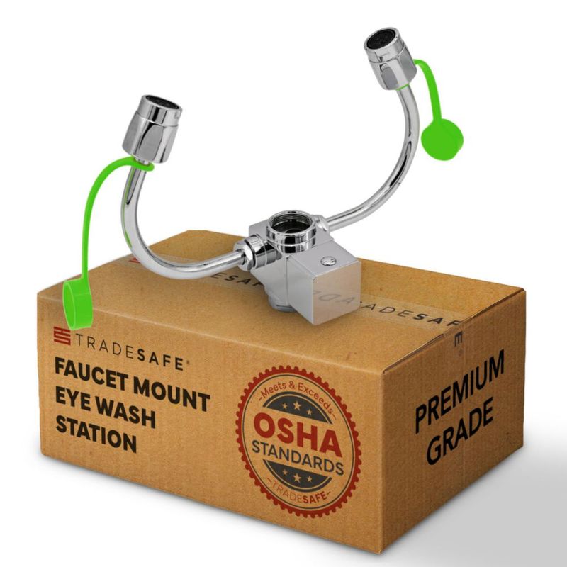 Estación de lavado de ojos TRADESAFE de montaje en grifo – aprobada por OSHA