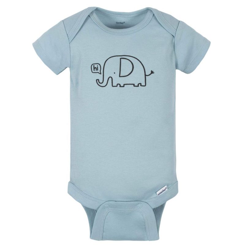 Body Gerber Baby Boy de manga corta paquete de 8 unidades 12 meses azul