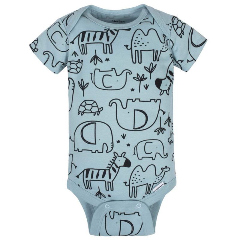 Body Gerber Baby Boy de manga corta paquete de 8 unidades 12 meses azul
