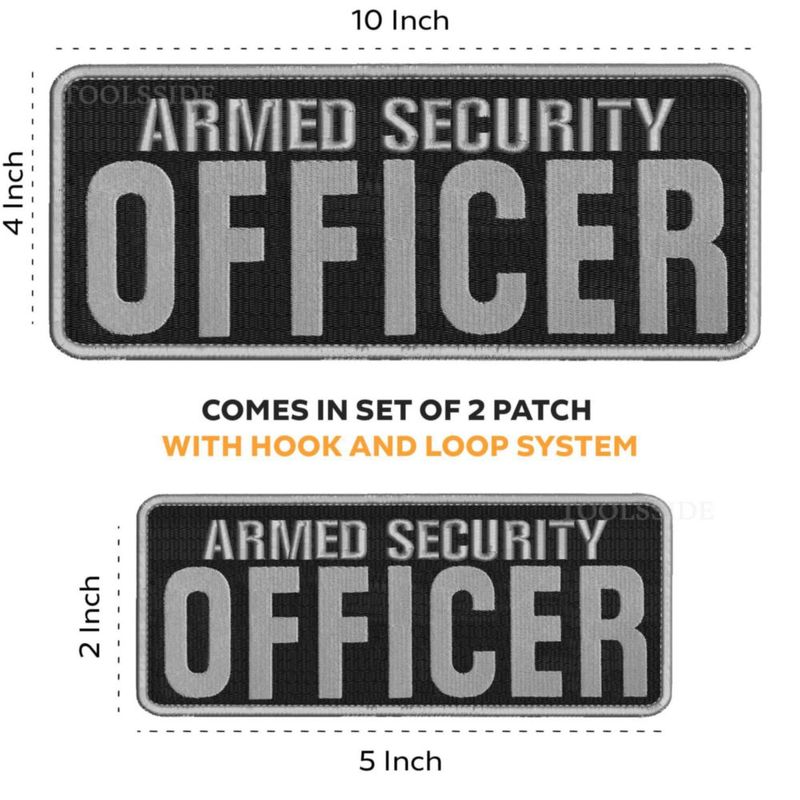 Parche TOOLSSIDE Seguridad 25 × 10 cm y 13 × 5 cm (2 unidades)