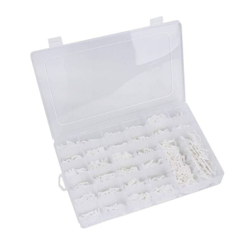 Letras para pizarra Garsum 645 piezas blancas 1" y 3/4"