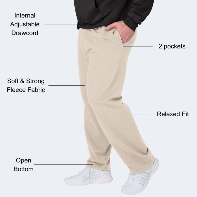 PANTALONES Hanes 77 cm Borde Abierto EcoSmart Felpa