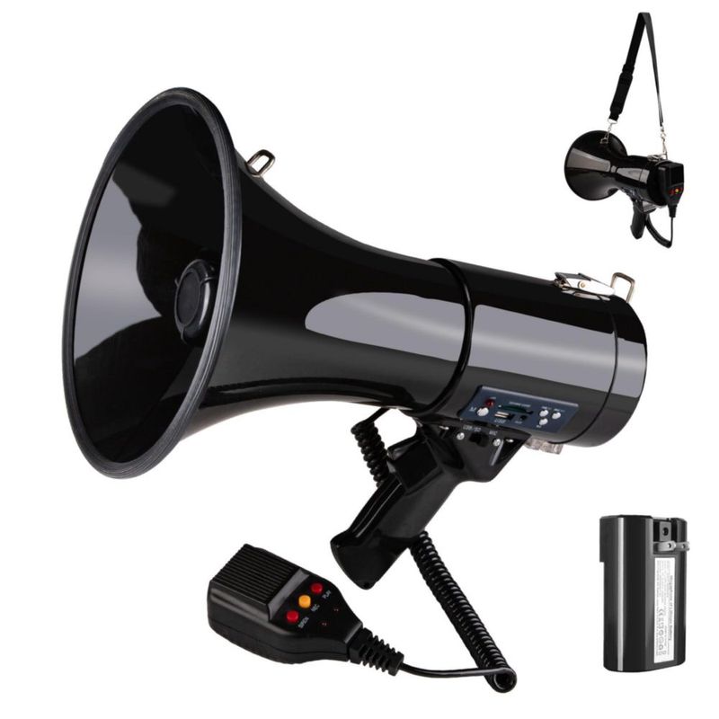 Megáfono Loudmore 50W USB/SD con Grabación - Negro