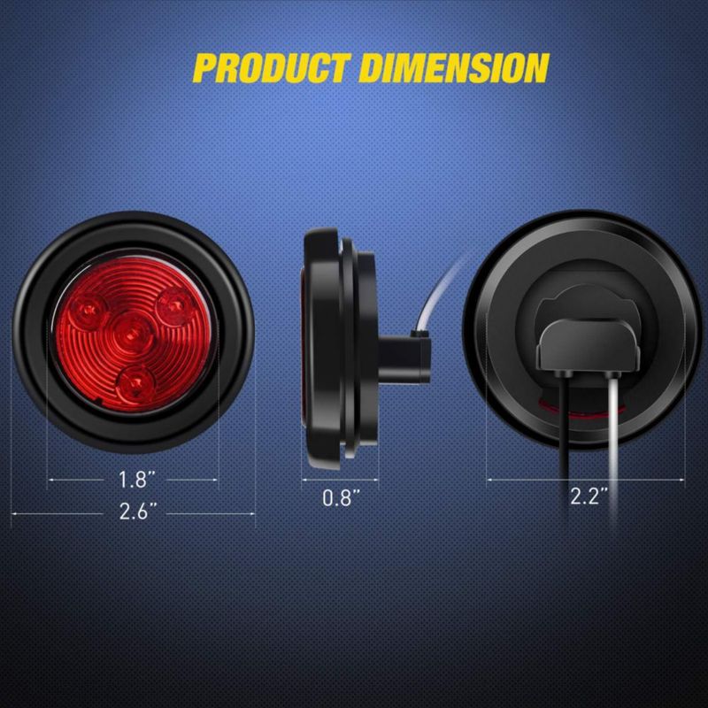 Luz de remolque Nilight LED roja de 5 cm pack de 5