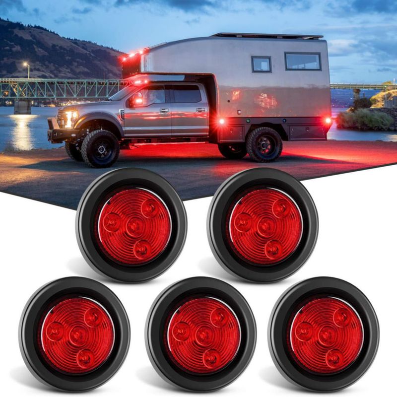 Luz de remolque Nilight LED roja de 5 cm pack de 5