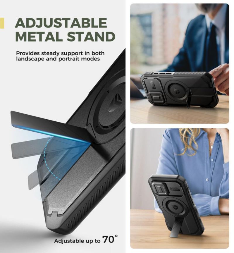 Funda Dexnor iPhone 16 6.1" MagSafe con soporte plegable