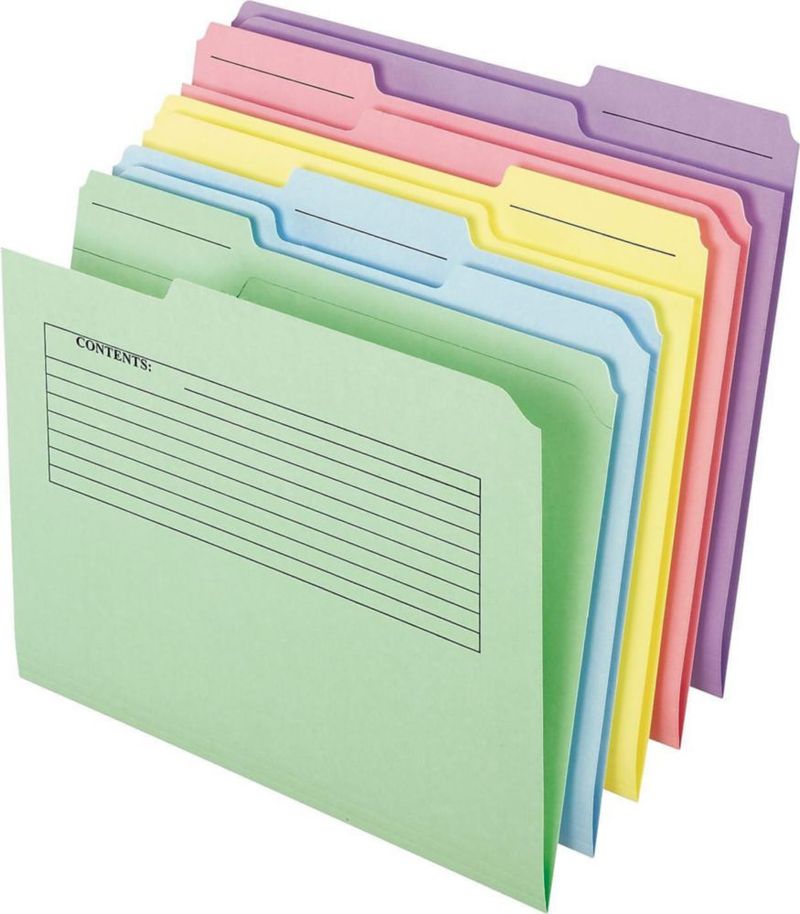 Carpeta de archivo Pendaflex tamaño carta paquete de 30 colores surtidos