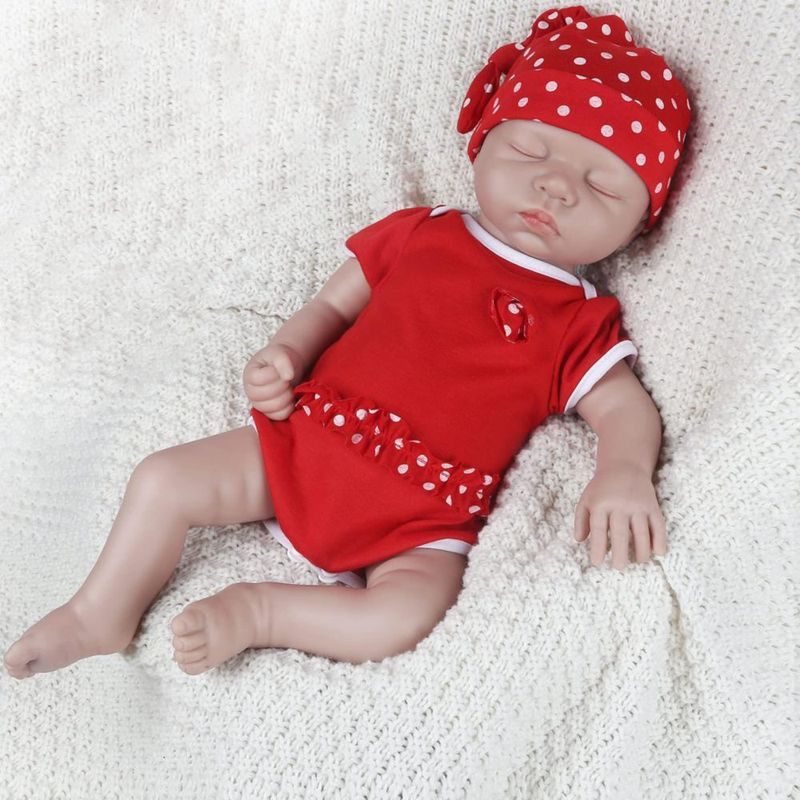 Muñeca de silicona de cuerpo completo IVITA 43 cm realista niña