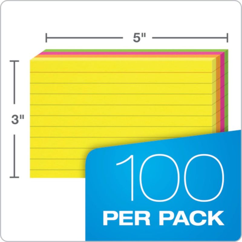 Tarjetas de índice Oxford 8 cm × 13 cm rayadas – paquete de 300