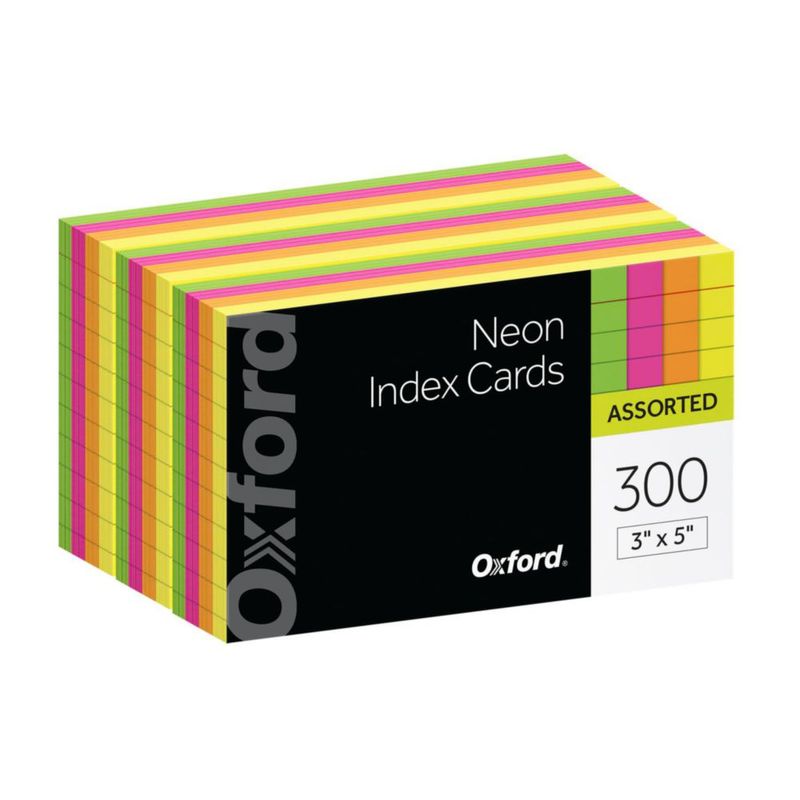 Tarjetas de índice Oxford 8 cm × 13 cm rayadas – paquete de 300