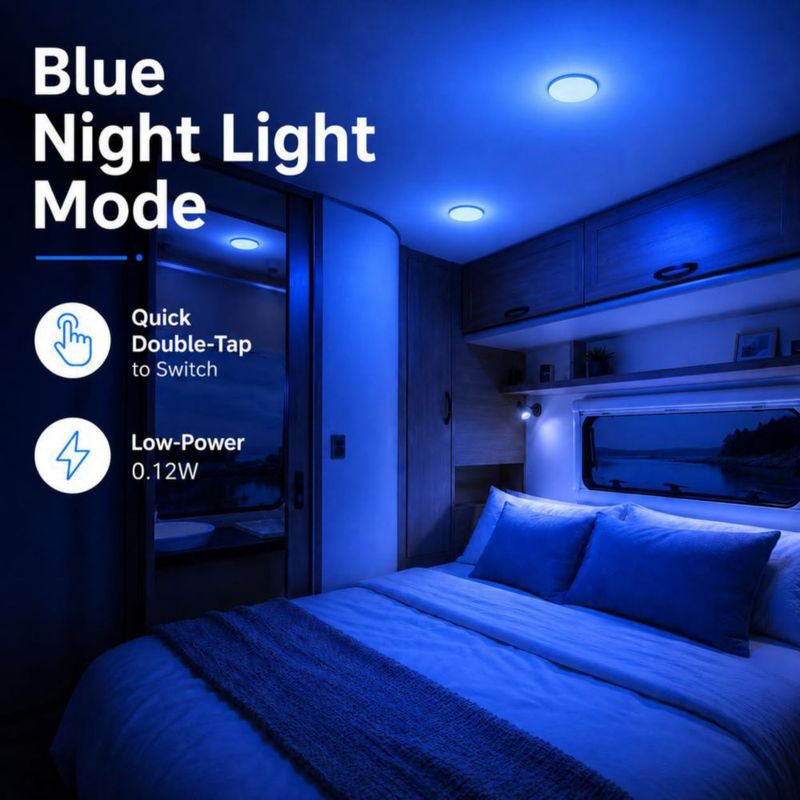 Luces Puck ULITECO 11 cm regulables cálida/azul 12 V