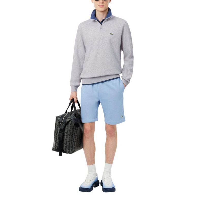 Sudadera Lacoste talla S color Silver Chine con cremallera y felpa