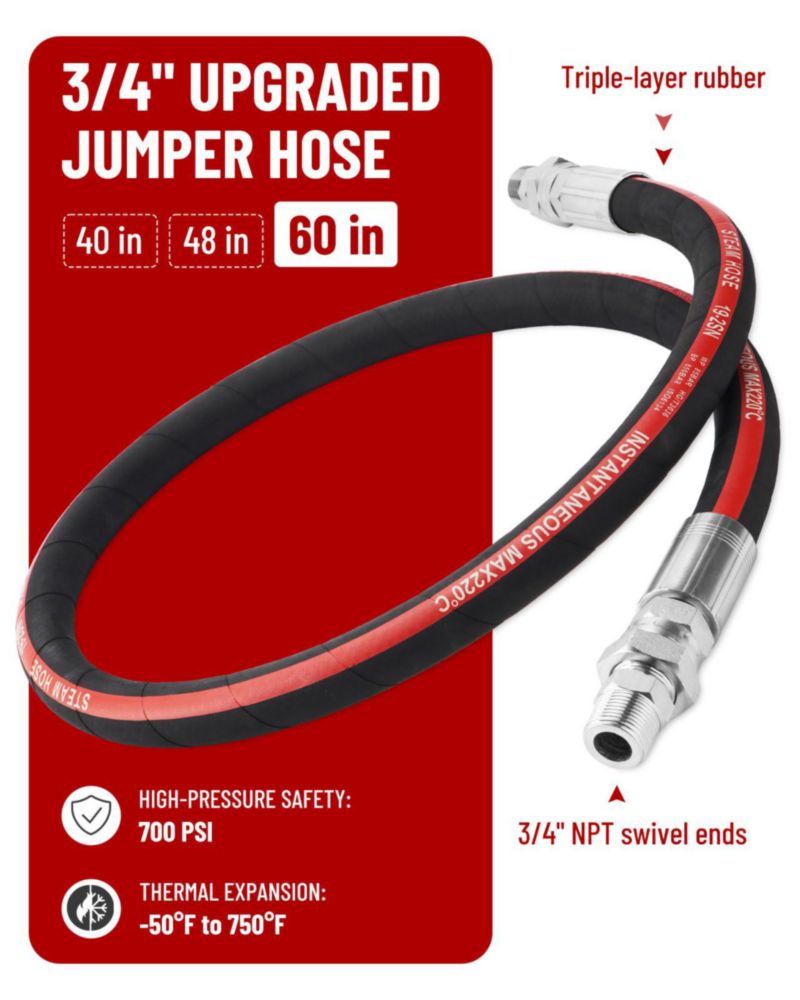 Manguera de Aire Turnirace 3/4" x 152 cm 700 PSI 428°F