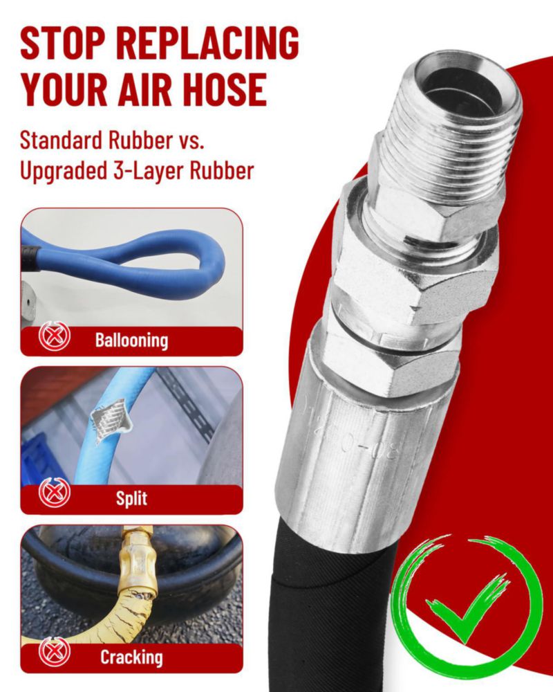 Manguera de Aire Turnirace 3/4" x 152 cm 700 PSI 428°F