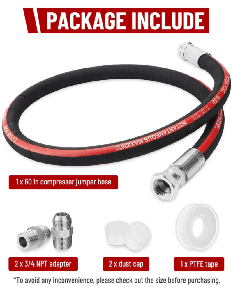 Manguera de Aire Turnirace 3/4" x 152 cm 700 PSI 428°F