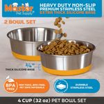 Juego de 2 cuencos para perros Master Pet Supply 950 ml Mango Tango